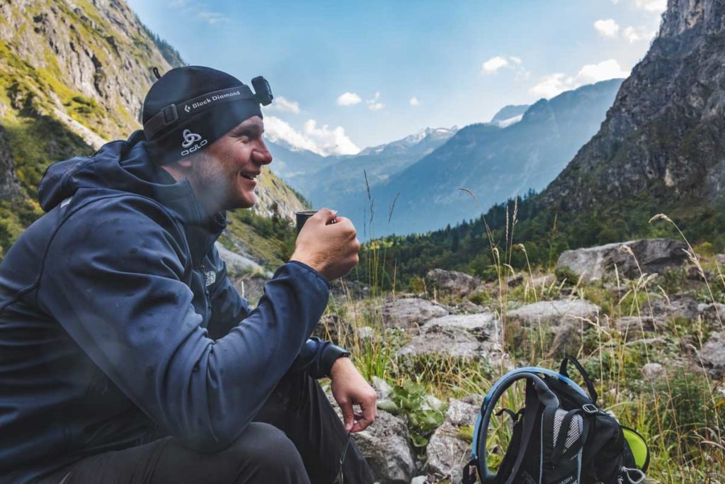 Pause während der Wanderung zur Eiskapelle